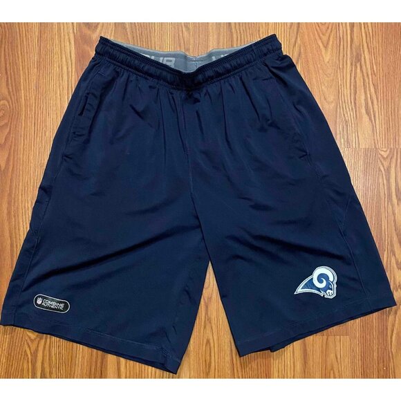 NFL LA Rams x Under Armour Combine Mens M 9" Athletic Training Shorts - Picture 1 of 6